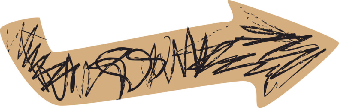 Arrow Pointing Right Hand Drawn