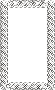 Celtic Knot Frame Border Line Art