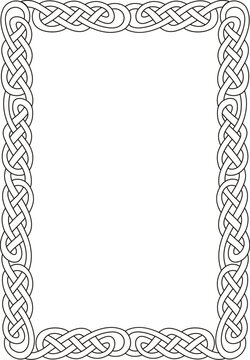 Celtic Knot Frame Border Line Art