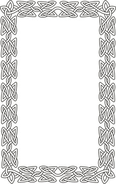 Celtic Knot Frame Border Line Art