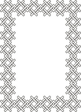 Celtic Knot Frame Border Line Art