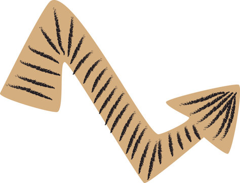 Arrow Up Zigzag Hand Drawn