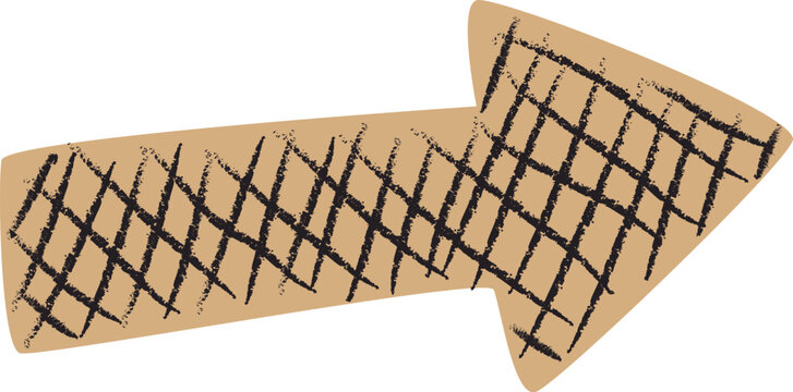 Arrow Pointing Right Hand Drawn