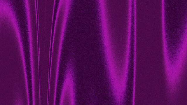 Elegant Purple Silk Fabric Wave Background with Grainy Texture