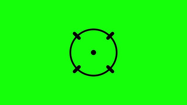 Target Crosshair Animation Aim Focus HUD Overlay Effect aim or target animation with a green screen