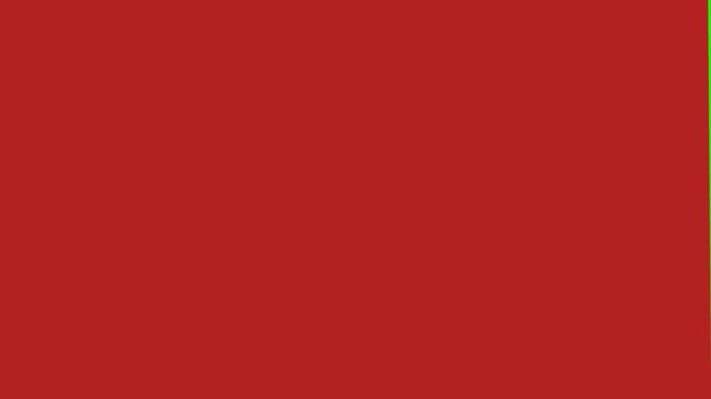 A plain red background with a thin green line on the right edge.