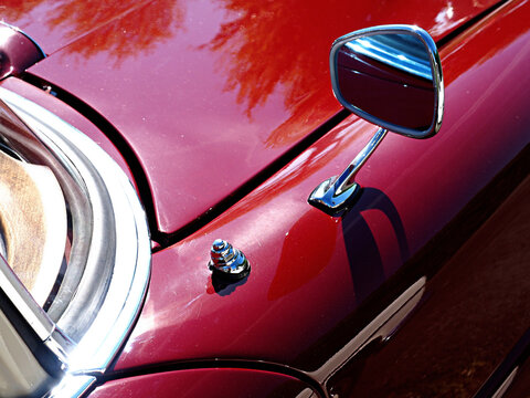 Vintage car sideview mirror