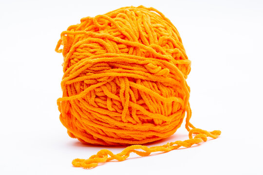 A ball of acrylic yarn for crocheting and knitting