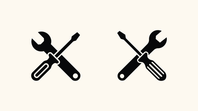 Crossed wrench and screwdriver tool icons for repair and maintenance.