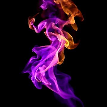 colorful smoke on black background