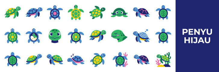 Cute Cartoon Sea Turtle Collection © Minion