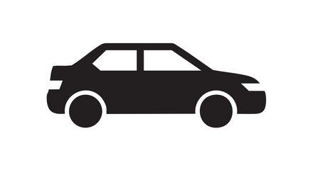 Fototapeta premium Black car icon silhouette vector design element.