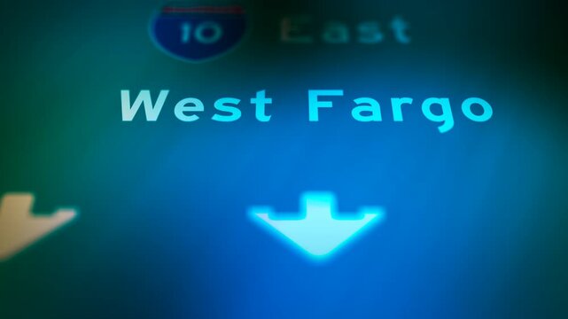 Crime Filler Shot - Cinematic North Dakota Highway Sign - West Fargo