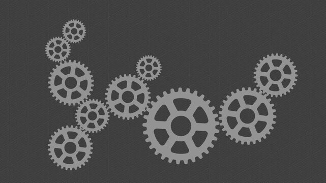 Mechanical Gear Pattern Seamless Animated Background Video