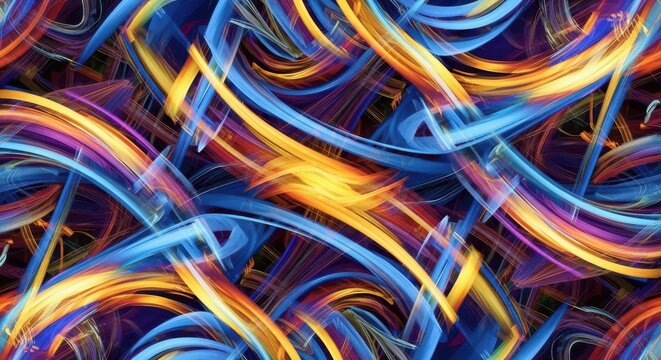 Colorful Abstract Light Streaks Background Pattern.