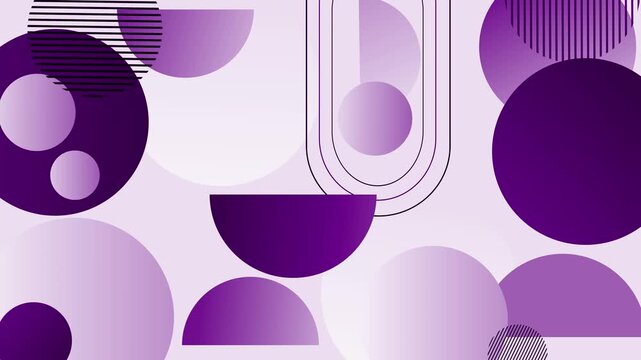 Abstract geometric circles composition background animation