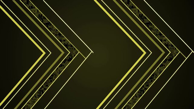 Emerald chevron lines background animation, Dark geometric chevron pattern with lines and textured accents