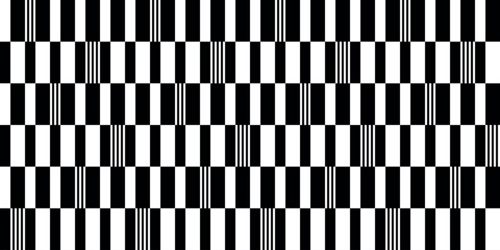 Modern black and white striped seamless geometric pattern forms rhythmic repeating design for wallpaper textile wrapping paper packaging fabric branding decorative surfaces and interiors