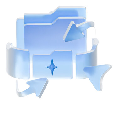 3D AI Copilot Steering and File Management Icon