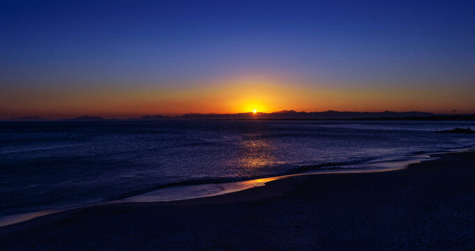 sunset over the sea