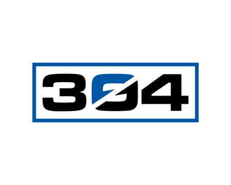 A modern logo featuring the numbers 304 with a stylized blue zero, enclosed in a blue rectangular border on a white background.