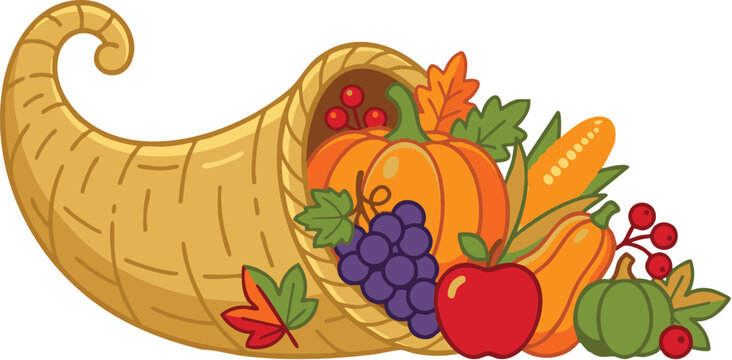 free catholic c lip art cornucopia Content Thanksgiving Clip - Cornucopia Clipart, HD Png Download , Transparent Png Image Cartoon Cornucopia Images Browse