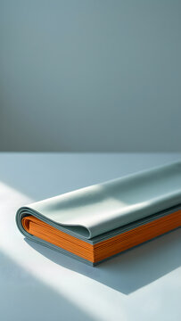 Folded thermal curtain panel with a distinct layered backing