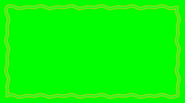 A simple, vibrant green background with a decorative wavy border, perfect for graphic design and creative projects.