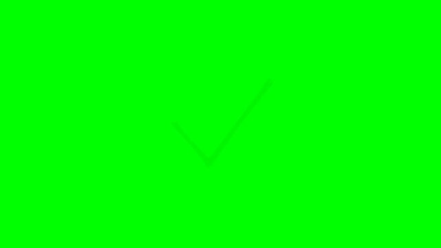 A simple green checkmark symbol on a bright green background, indicating approval or correctness.
