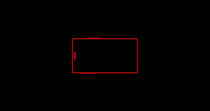 Animation of please rotate your phone to landscape 90 rotation for better experience. Turn your smartphone rotate device screen phone flip sign phone rotation animation