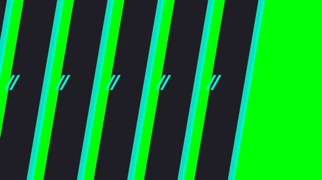 Abstract background featuring vibrant diagonal green and cyan stripes pattern