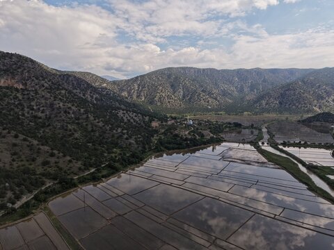 Aerial View of Tosya Town Surrounded by the Mountains of Kastamonu, T&uuml;rkiye
