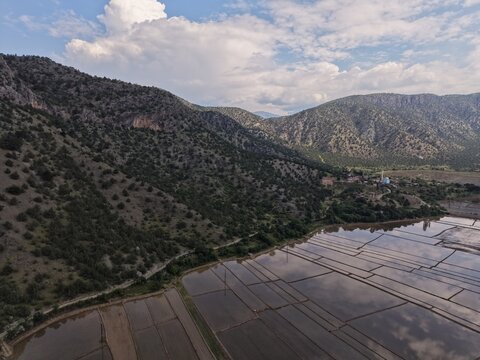 Aerial View of Tosya Town Surrounded by the Mountains of Kastamonu, T&uuml;rkiye