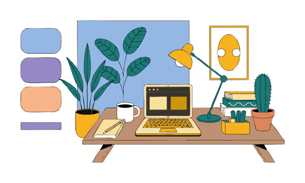 Minimal Home Office Desk Setup.