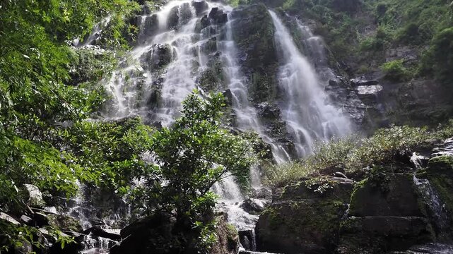 Sairung la-ong dao waterfall is acclaimed as one of the largest and most magnificent waterfalls hidden deep within the forests of the south, located in kapoe district, ranong province, thailand.