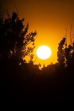 Sunset in the Carabanchel district of Madrid
