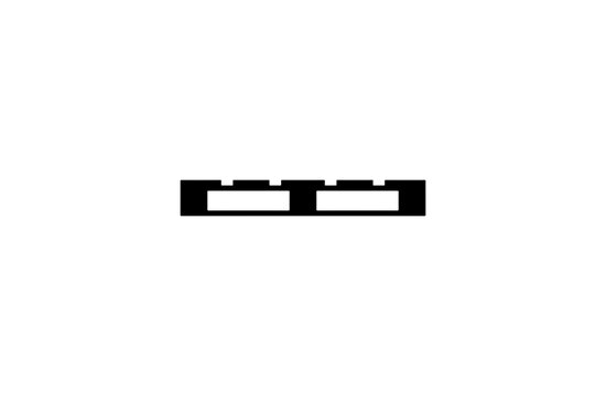 Minimalist Abstract Double Window Vector Icon