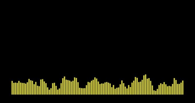 Looping audio spectrum animation for Latin music rhythms (Latin pop, Latin jazz, ballroom dance music, etc.) in 4/4 time: 4K, transparent background.