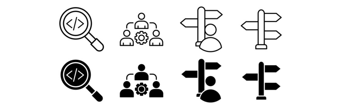 VUCA icon set. contain volatility and complexity vector illustration concept