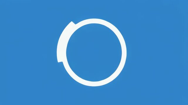 Minimalist animated circular progress indicators with clean lines on a blue background for technology concepts