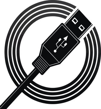 usb cable vector icon  create only this single obj