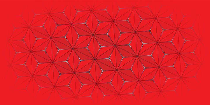 seamless pattern with red hexagon shapes ornament. vector, abstract wallpaper. modern decorative background. geometric, tile backdrop