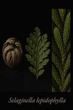 Botanical reference tracing Selaginella lepidophylla from dormancy through complete rehydration