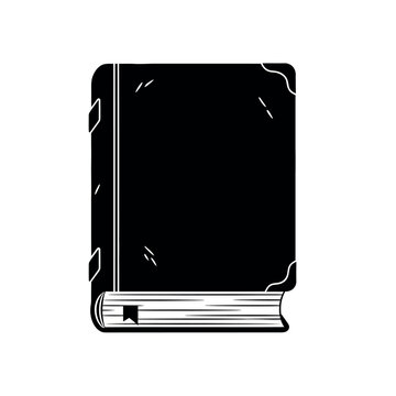 Vintage Black Book Illustration.