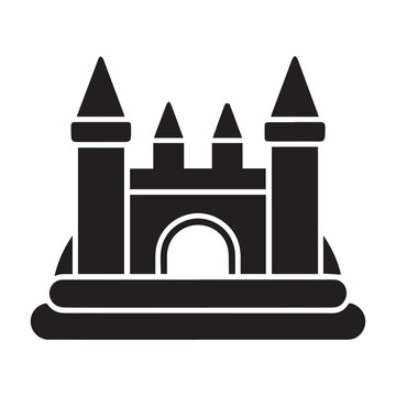 bouncy castle icon silhouette vector illustration