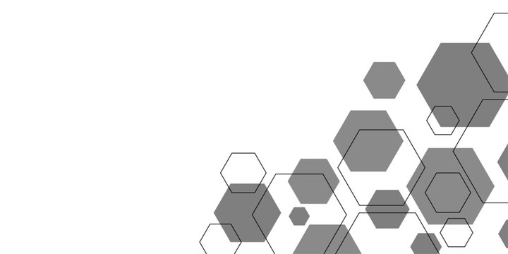 Abstract hexagonal futuristic geometric backdrop White background and embossed hexagon. Surface polygon pattern with glowing hexagon paper texture and futuristic business. Graphic concept.
