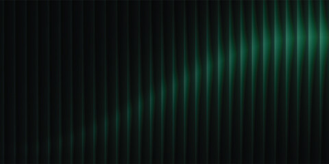 Dark black abstract graphic design with flexible wave shapes with net pattern texture and wrapped in bright (neon) Teal futuristic and elegant. Backdrop creative. © Imam Baidowi