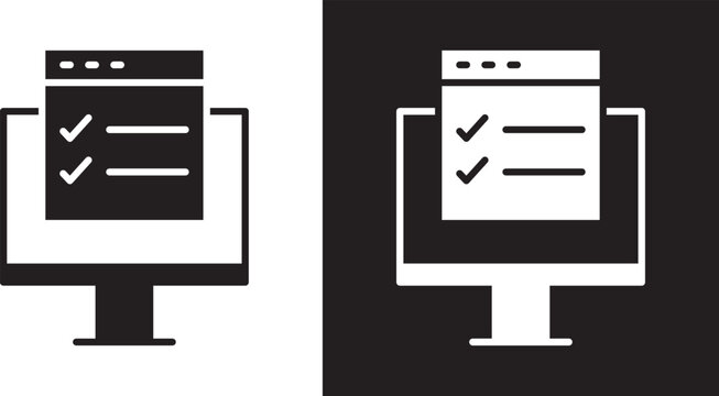 Online exam test icon