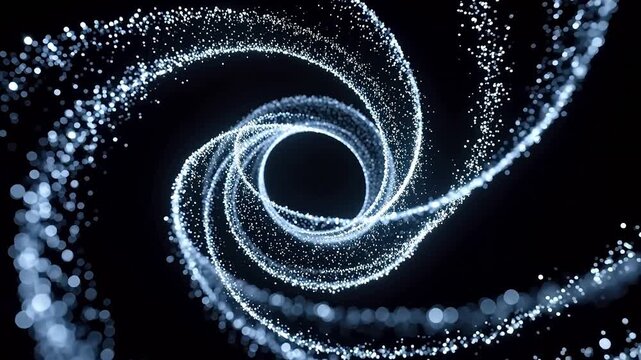 Silver spiral galaxy in dark void