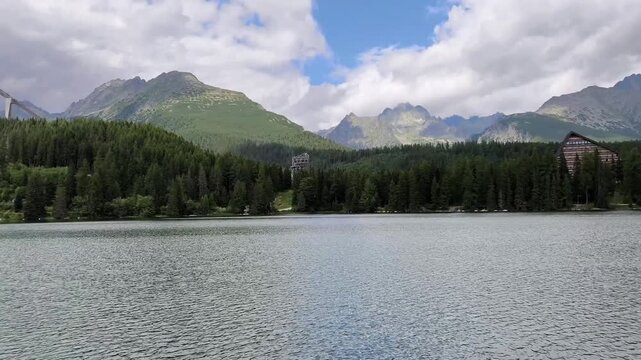 Strebskie Pleso lake in the high Tatra mountains